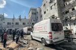 Kamal Adwan Hospital in Beit Lahiya, northern Gaza, after Israeli bombardment