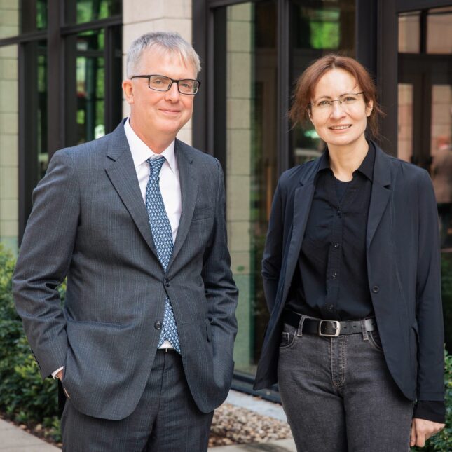 SpudCell creators Kate Adamala and Drew Endy, the researchers behind the synthetic cell breakthrough at the University of Minnesota