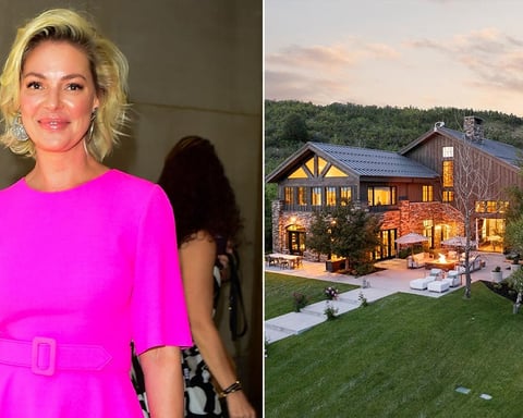 Exterior view of Katherine Heigl and Josh Kelley's 8,352-square-foot estate in Oakley, Utah, listed for $10.6 million in July 2026