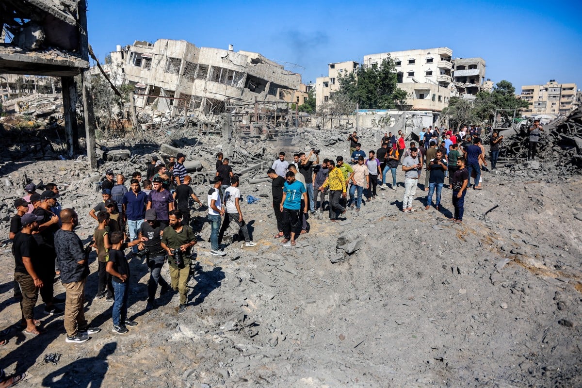Buildings destroyed in northern Gaza amid Israeli military operations
