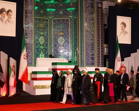 Foreign and Iranian officials pay respects to Supreme Leader Ali Khamenei at the Grand Mosalla in Tehran on July 3 2026