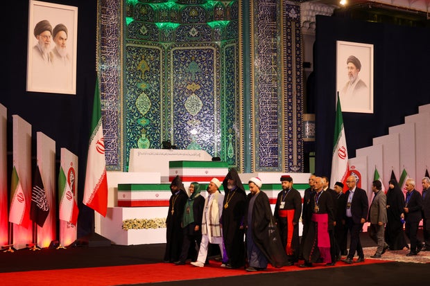 Foreign and Iranian officials pay respects to Supreme Leader Ali Khamenei at the Grand Mosalla in Tehran on July 3 2026