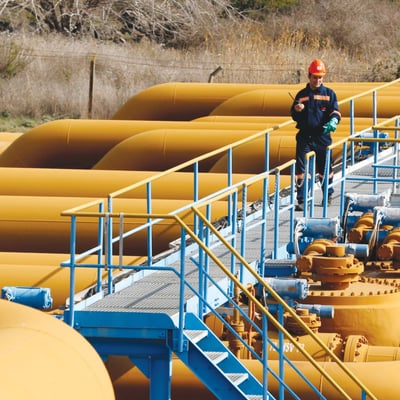 Oil pipeline terminal at Turkey's Ceyhan port representing the broader Kirkuk pipeline infrastructure corridor linking Iraqi oil to the Mediterranean