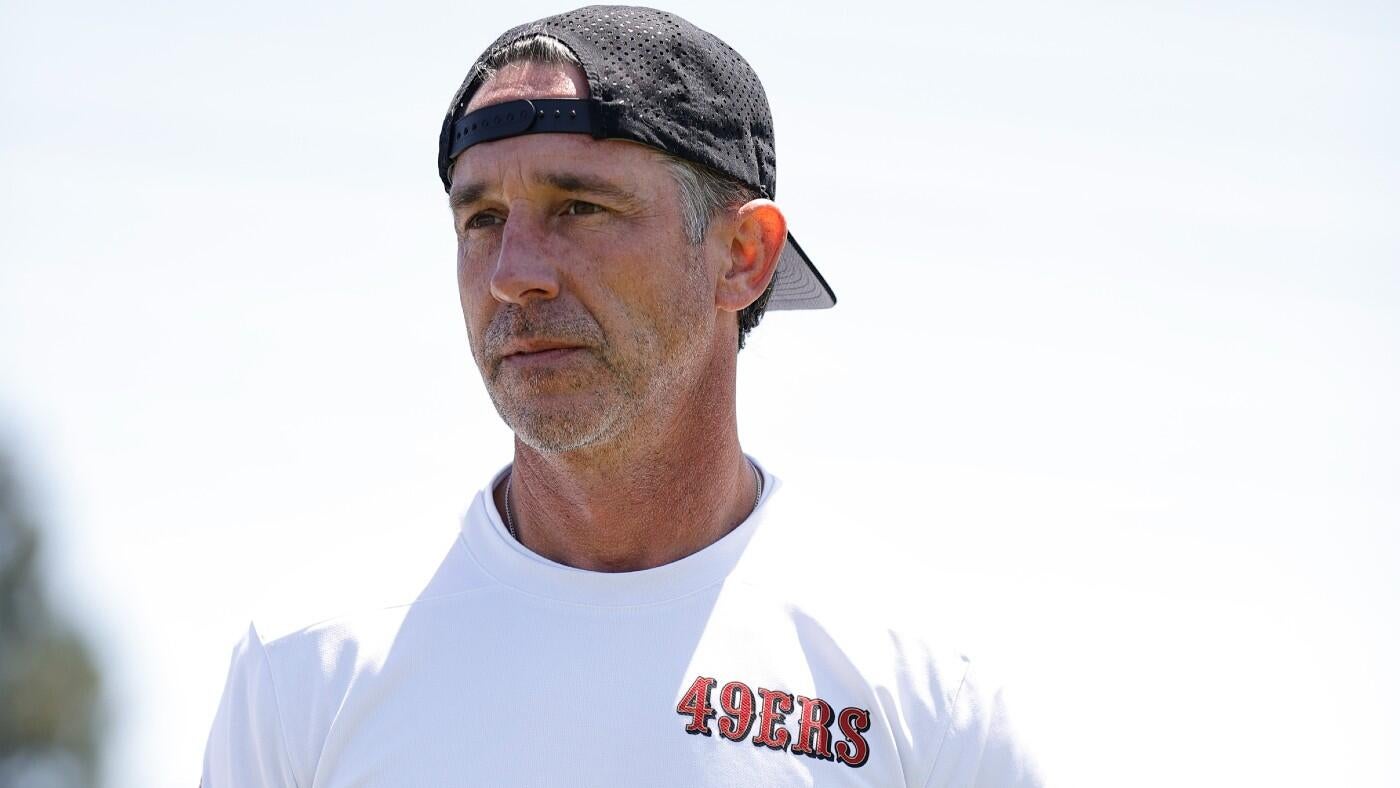 San Francisco 49ers head coach Kyle Shanahan on the sideline