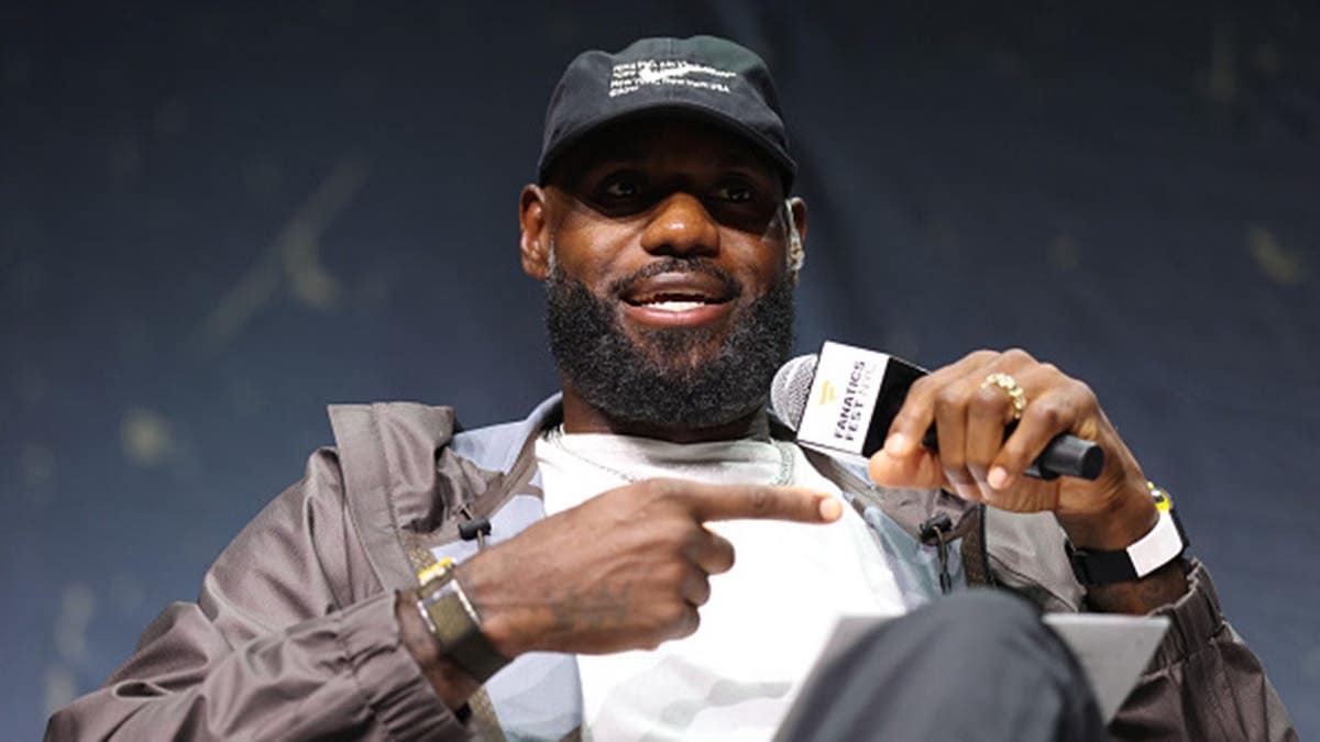 LeBron James discussing his NBA free agency decision at Fanatics Fest 2026