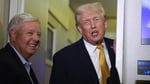 Lindsey Graham and Donald Trump at a White House event in January 2026