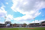 Cricket players at Lord's Cricket Ground for the first ever women's Test match in the ground's 142-year history