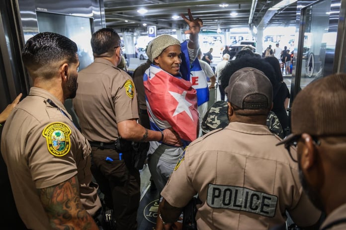 Cuban dissident artist Luis Manuel Otero Alcantara, founder of the San Isidro Movement, who was released after serving a sentence following the 2021 protests