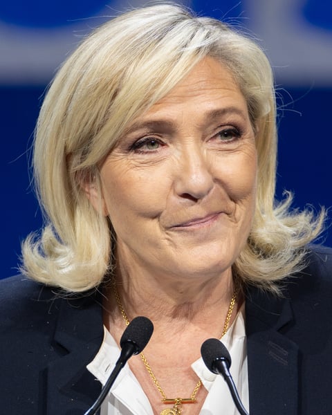 Marine Le Pen, whose embezzlement conviction appeal ruling is due July 7, 2026