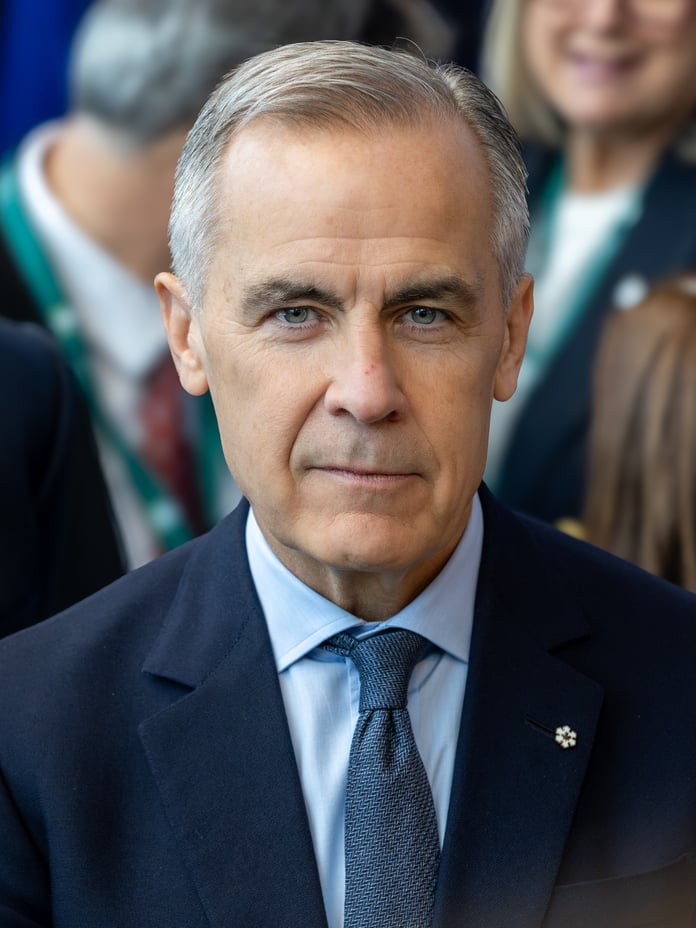 Canadian Prime Minister Mark Carney at a public event, who visited Saudi Arabia in July 2026 for the first Canadian PM trip to the kingdom in 26 years