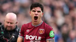 Mateus Fernandes celebrates during his time at West Ham United before his club-record £85m move to Tottenham Hotspur