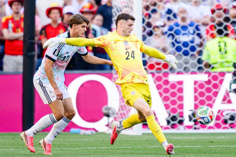 Matt Freese USMNT goalkeeper in action during the 2026 FIFA World Cup