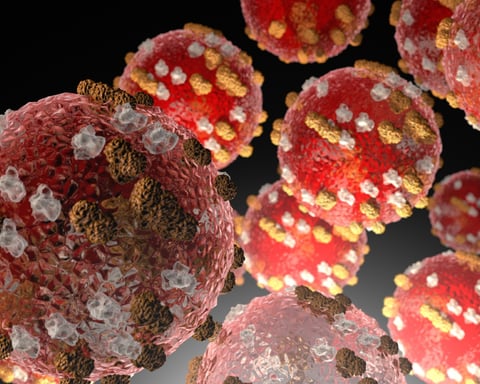 A child showing measles rash during a measles outbreak in the United States 2026