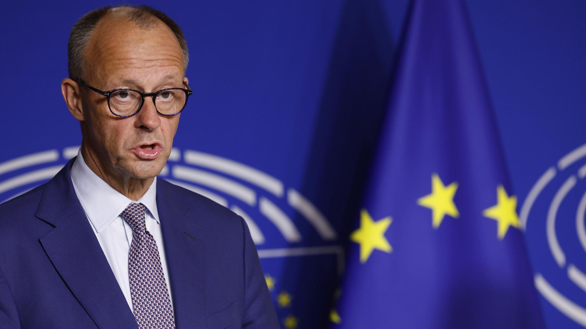 Friedrich Merz at Bundestag, Germany chancellor with record-low 14% approval rating in 2026