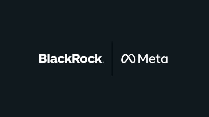 Meta Platforms and BlackRock logos representing their strategic AI data center venture