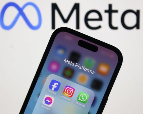 Meta Facebook and Instagram app icons on smartphone screen