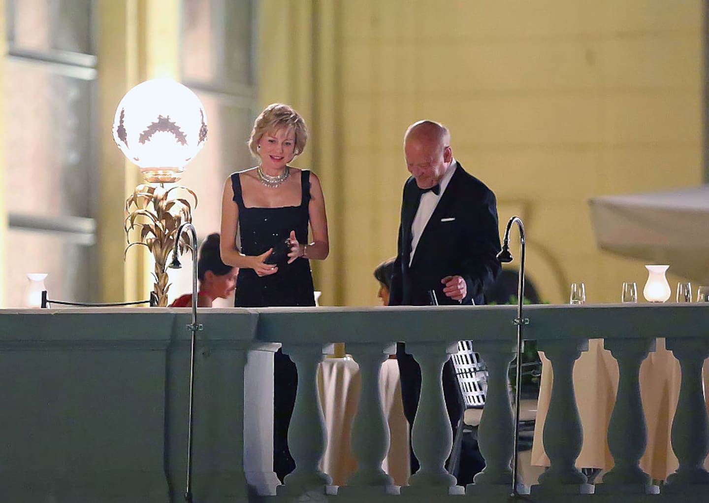 Michael Byrne with Naomi Watts on the set of the 2012 film Diana in Zagreb