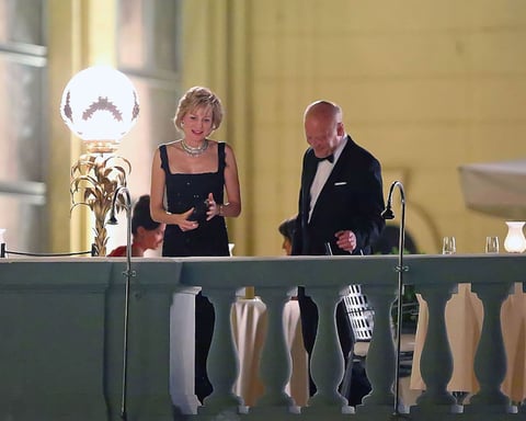 Michael Byrne with Naomi Watts on the set of the 2012 film Diana in Zagreb