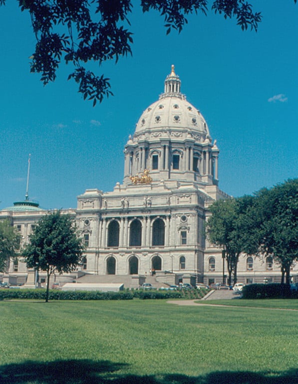 Minnesota State Capitol building in Saint Paul where lawmakers serve