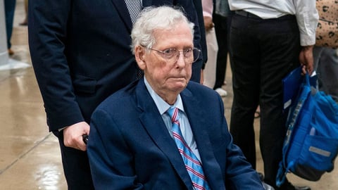 Mitch McConnell at Senate after recovering from fall and pneumonia in 2026