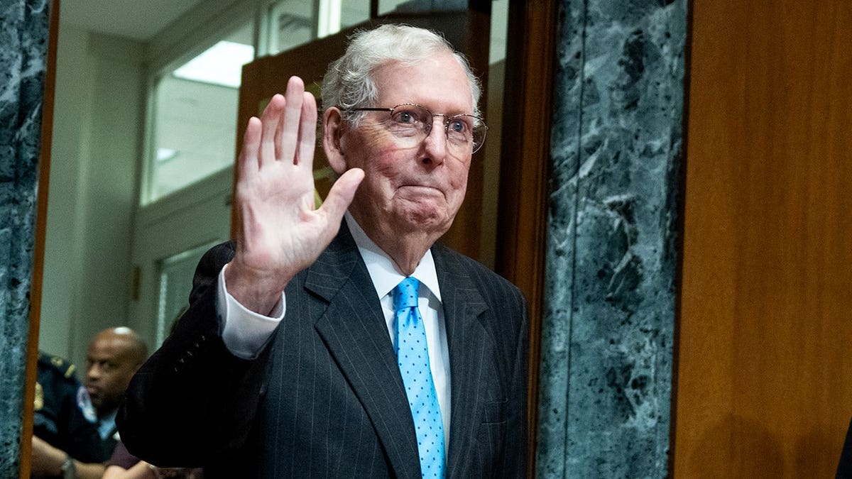 Mitch McConnell pictured before his 28-day Senate absence in June 2026