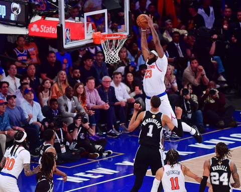 Mitchell Robinson of the New York Knicks during the 2026 NBA Finals