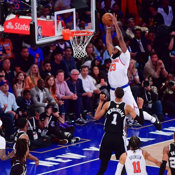 Mitchell Robinson of the New York Knicks during the 2026 NBA Finals