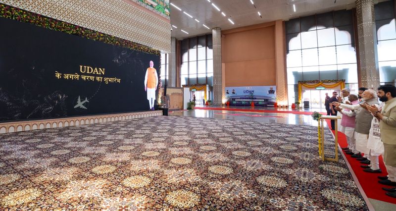 PM Narendra Modi inaugurates the new terminal building at Jodhpur airport and launches the Modified UDAN Scheme on July 4 2026