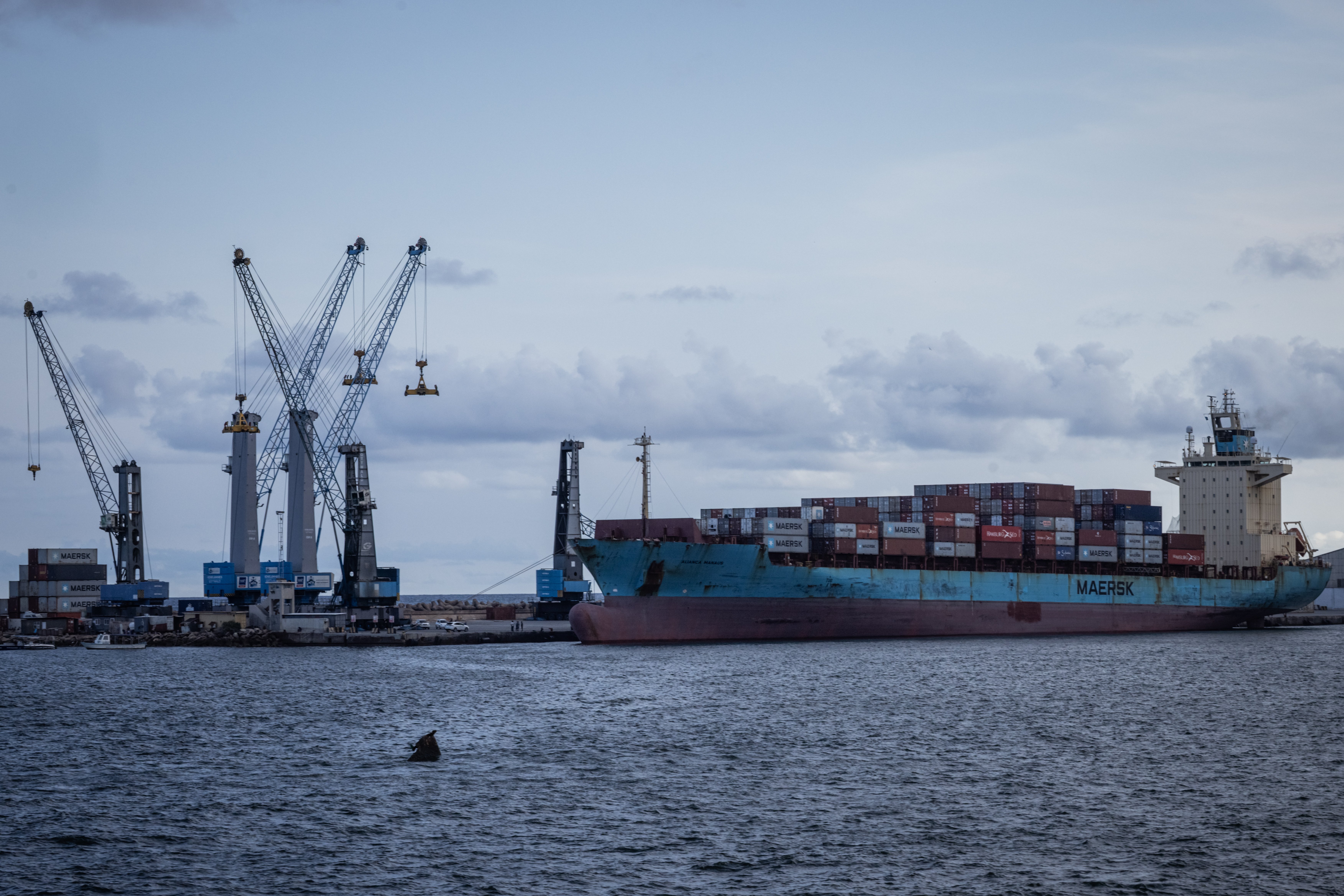 A cargo ship docked in the port of Mogadishu, Somalia, as Somali piracy resurges in the Gulf of Aden