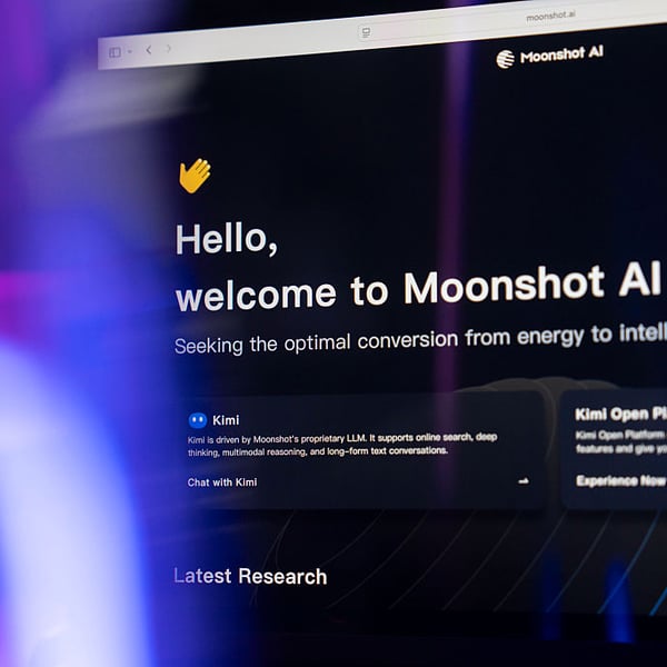 Moonshot AI's Kimi K3 chatbot interface on a smartphone screen