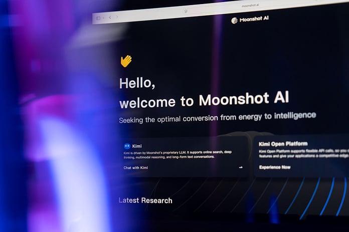 Moonshot AI's Kimi K3 chatbot interface on a smartphone screen