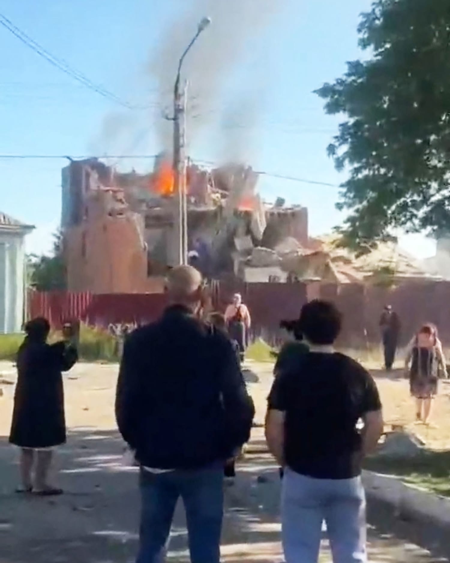 Russian air defense systems tracking and intercepting Ukrainian drones in the Moscow region during the July 2026 barrage