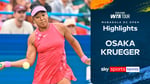 Naomi Osaka reacts on court at the Mubadala DC Open 2026 in Washington