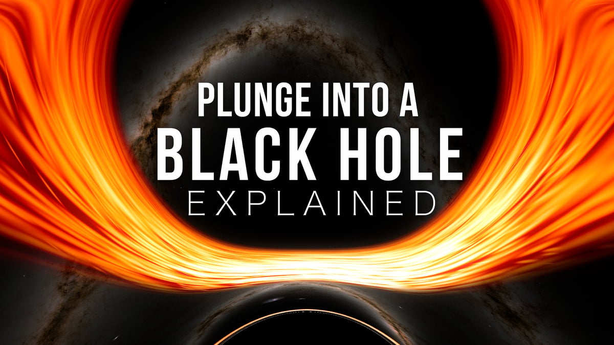 NASA supercomputer visualization of an observer plunging toward and through the event horizon of a supermassive black hole