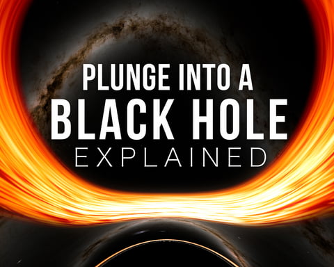 NASA supercomputer visualization of an observer plunging toward and through the event horizon of a supermassive black hole