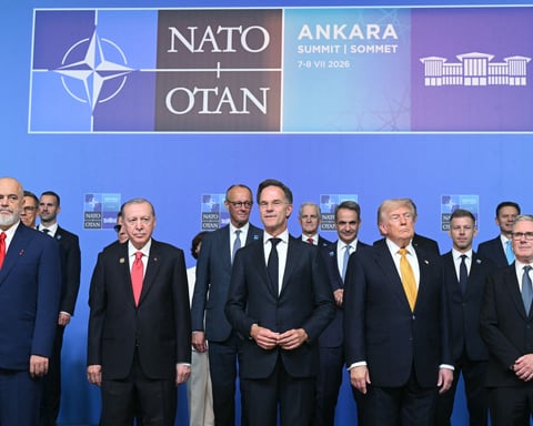 NATO leaders at the 2026 Ankara summit where the alliance pledged 70 billion euros to Ukraine