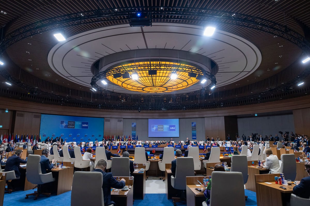 NATO leaders at the North Atlantic Council meeting during the Ankara summit July 8 2026