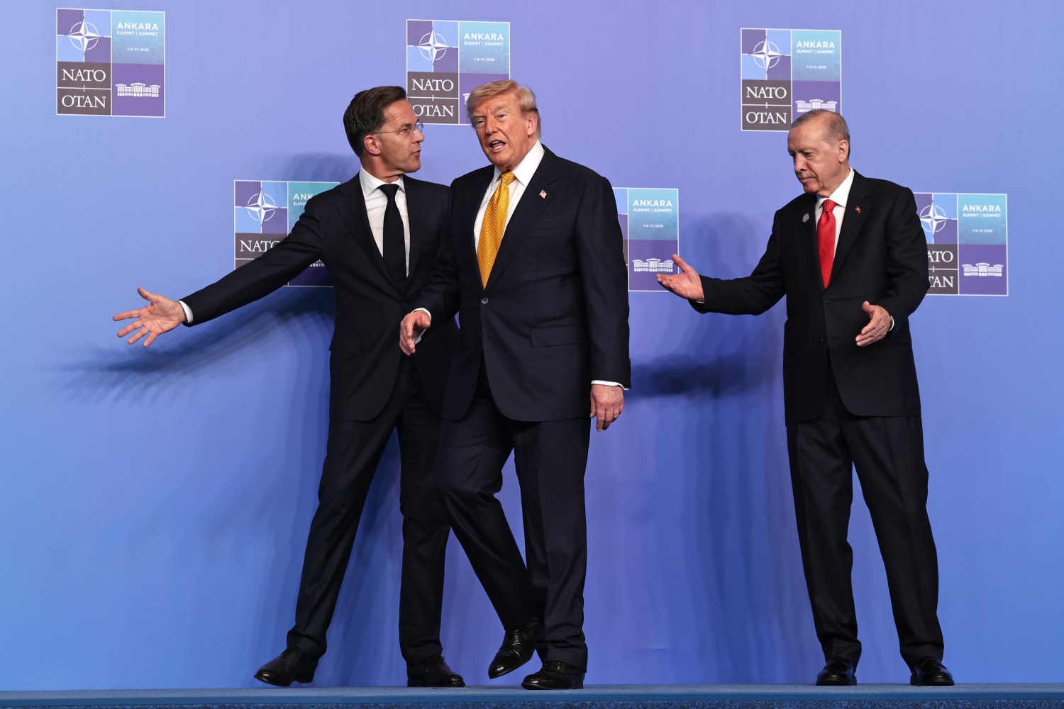 Donald Trump and NATO leaders during the 2026 NATO Summit in Ankara as the alliance debates plans for the 2027 Albania summit.