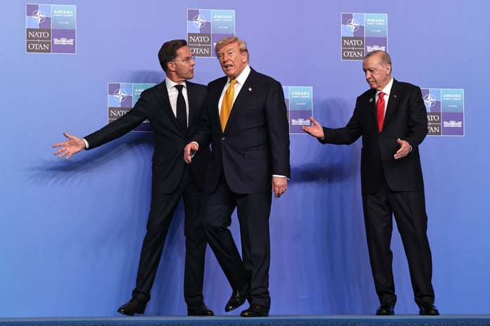Donald Trump and NATO leaders during the 2026 NATO Summit in Ankara as the alliance debates plans for the 2027 Albania summit.