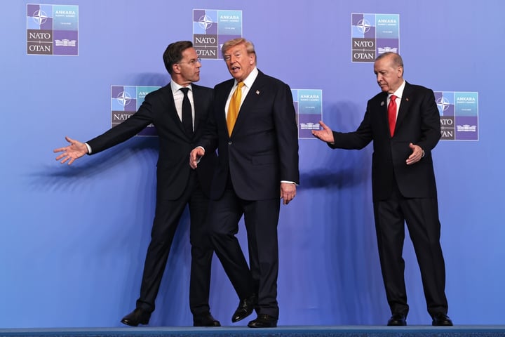 Donald Trump and NATO leaders during the 2026 NATO Summit in Ankara as the alliance debates plans for the 2027 Albania summit.