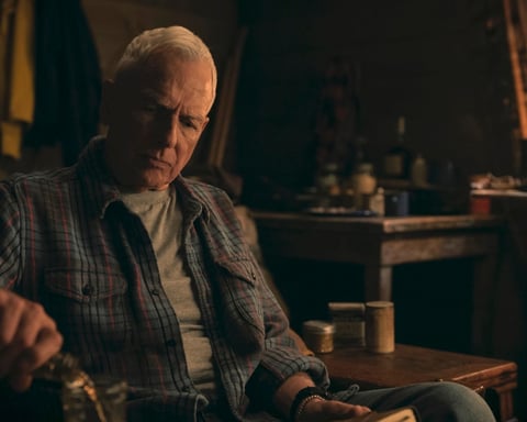 Scene from NCIS: Origins Season 2 on CBS, the prequel series in which Mark Harmon returns as Gibbs full time in Season 3