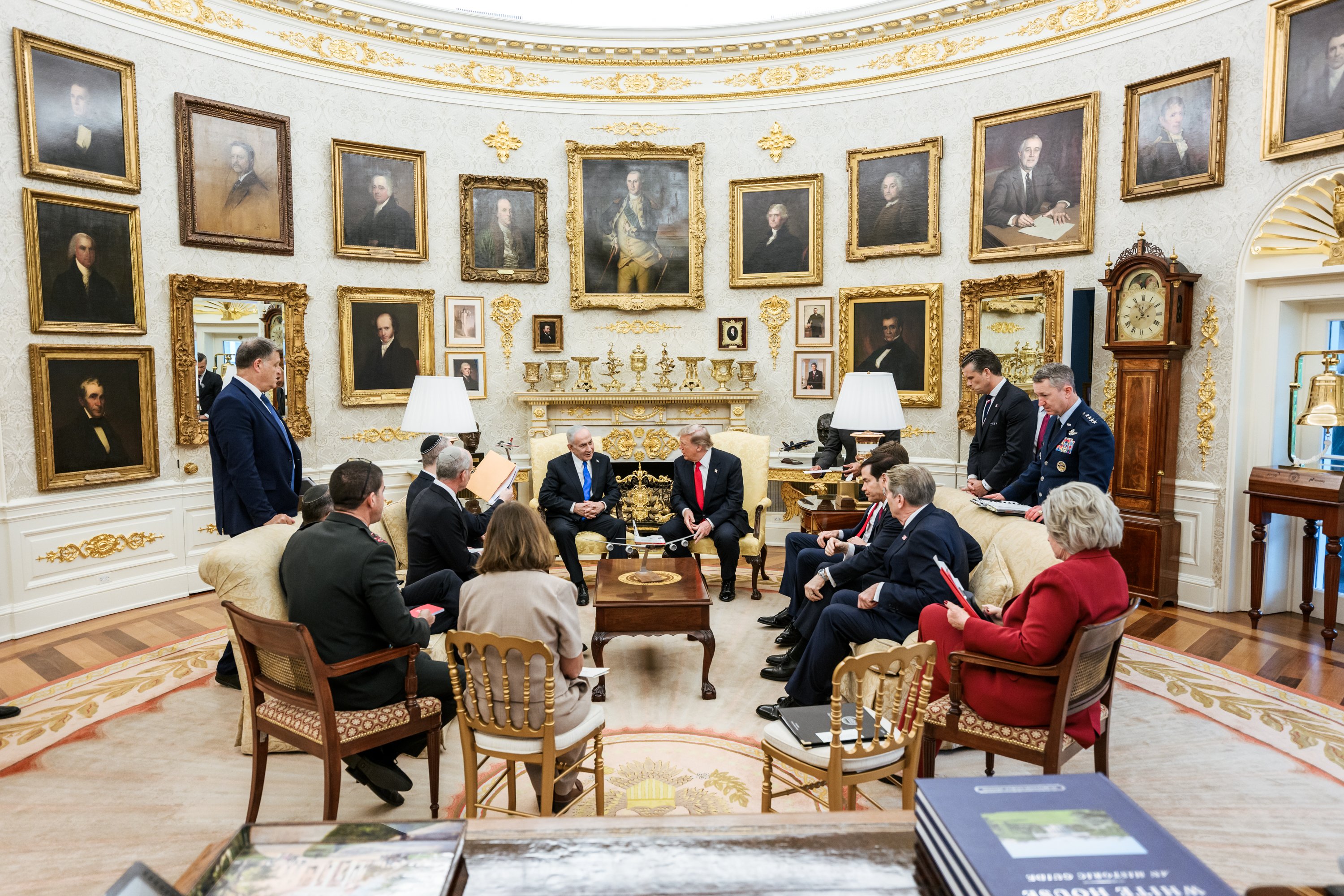 Israeli Prime Minister Benjamin Netanyahu meets US President Donald Trump at the White House July 28 2026