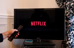 Netflix streaming service displayed on a television screen