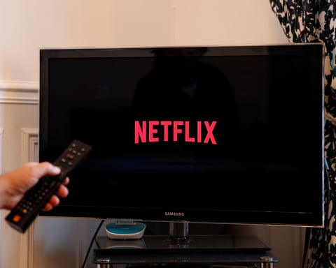 Netflix streaming service displayed on a television screen