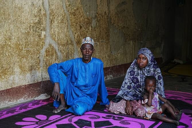 Children being treated for malnutrition at a hospital in Sokoto Nigeria amid fuel price surge from Iran war