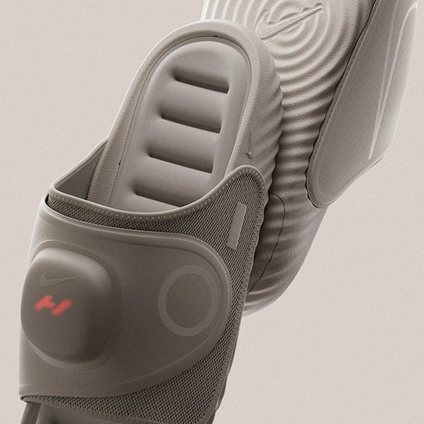 Nike Air Zoom Hyperslide recovery slide with magnetic pod and heat vibration technology