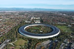 AI nudify apps on smartphone screens next to Apple and Google logos