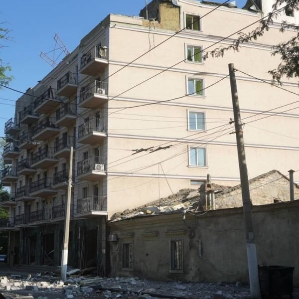 Aftermath of Russian strike on cargo ship at Odesa port, Ukraine, July 2026
