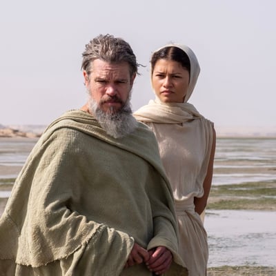 Matt Damon as Odysseus and Zendaya in The Odyssey 2026 film by Christopher Nolan