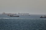 Tanker ships navigate the Gulf of Oman near the Strait of Hormuz as US-Iran conflict disrupts oil shipping routes